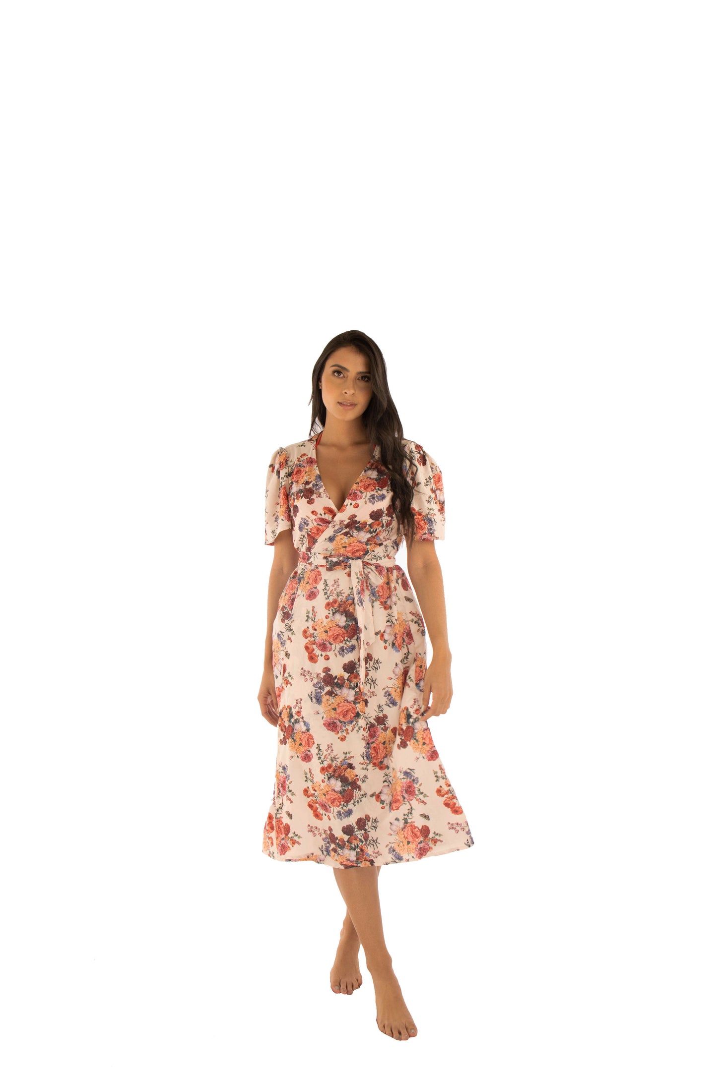 FLORAL MIDI DRESS